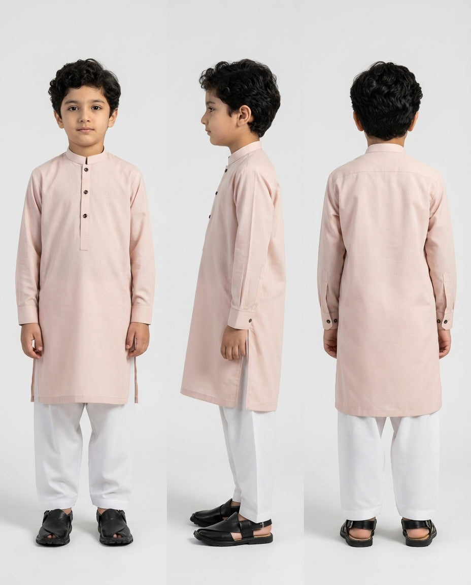 BLUSH PINK MINIMALIST KURTA