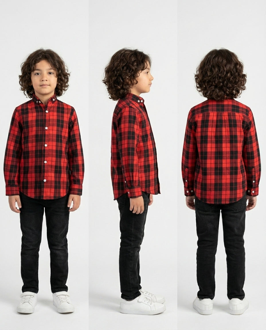 CLASSIC RED AND BLACK CHECK SHIRT