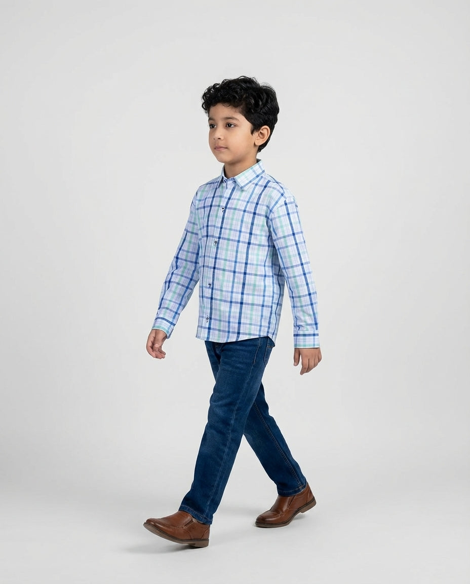 Coastal Blue Plaid Shirt