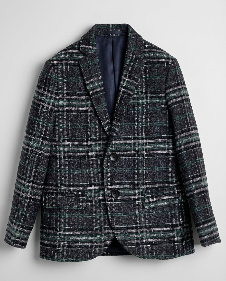 GREEN CHECK BLAZER