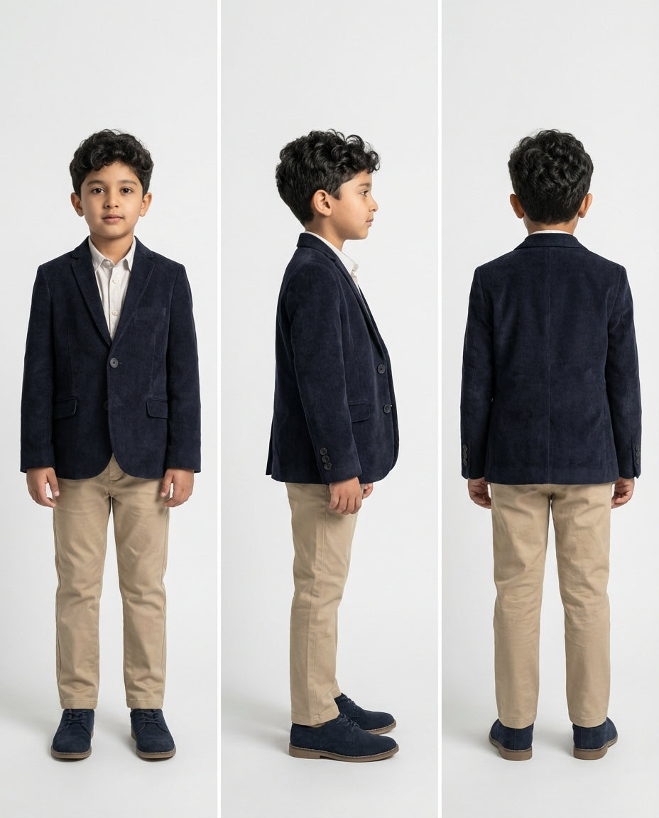 BLUE CORDUROY BLAZER