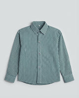 Classic Green Gingham Shirt for Boys — Casual Shirts for Boys | Little Giants
