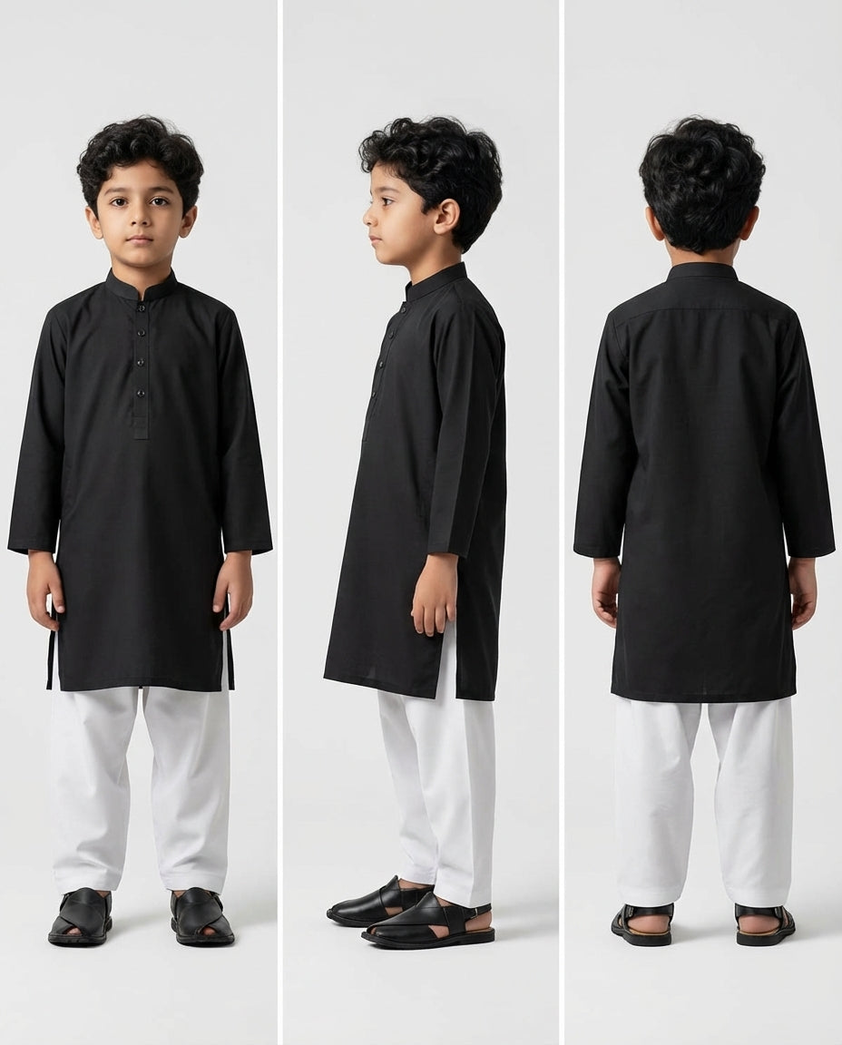 MIDNIGHT BLACK KURTA