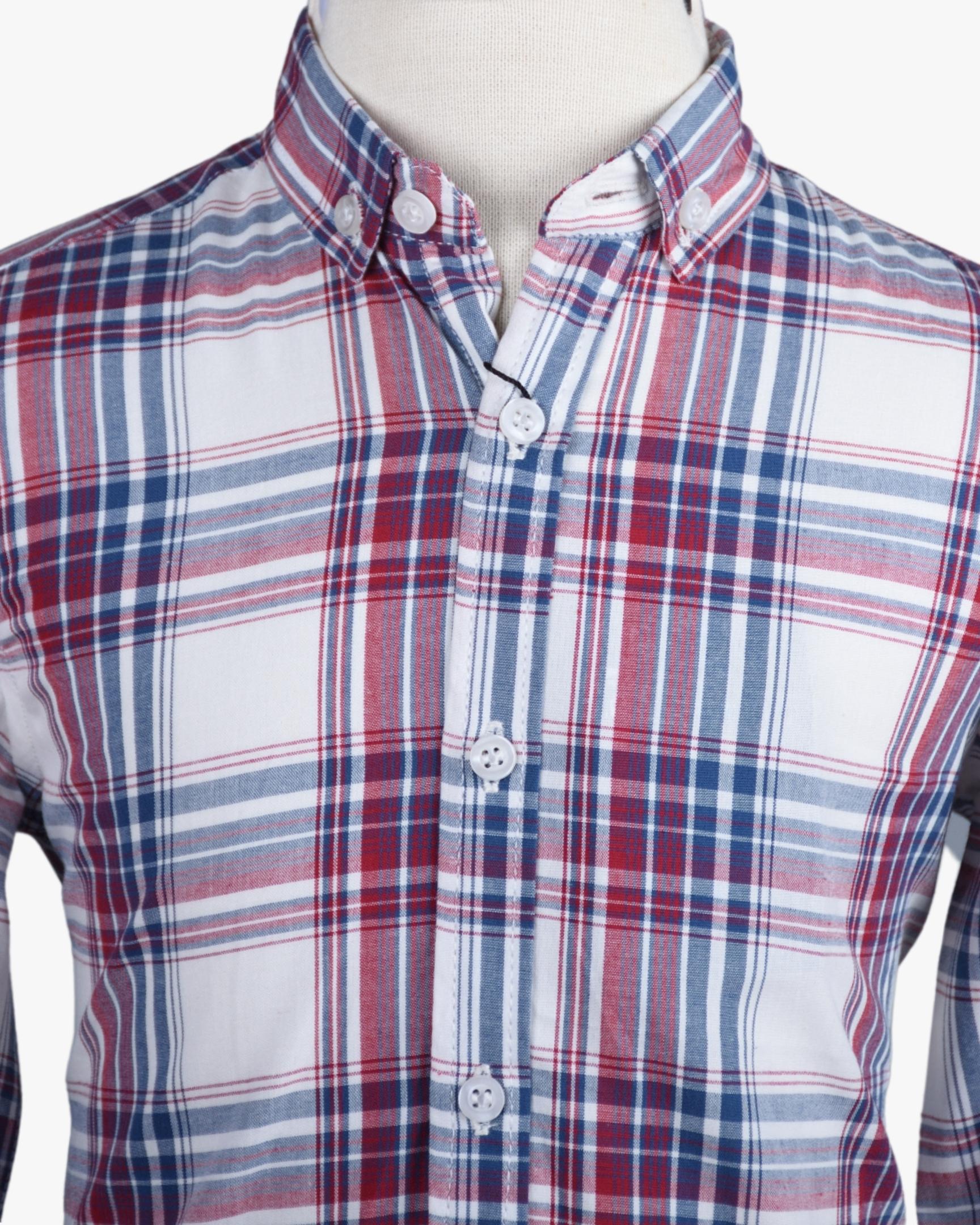 DENIM RED CHECK SHIRT