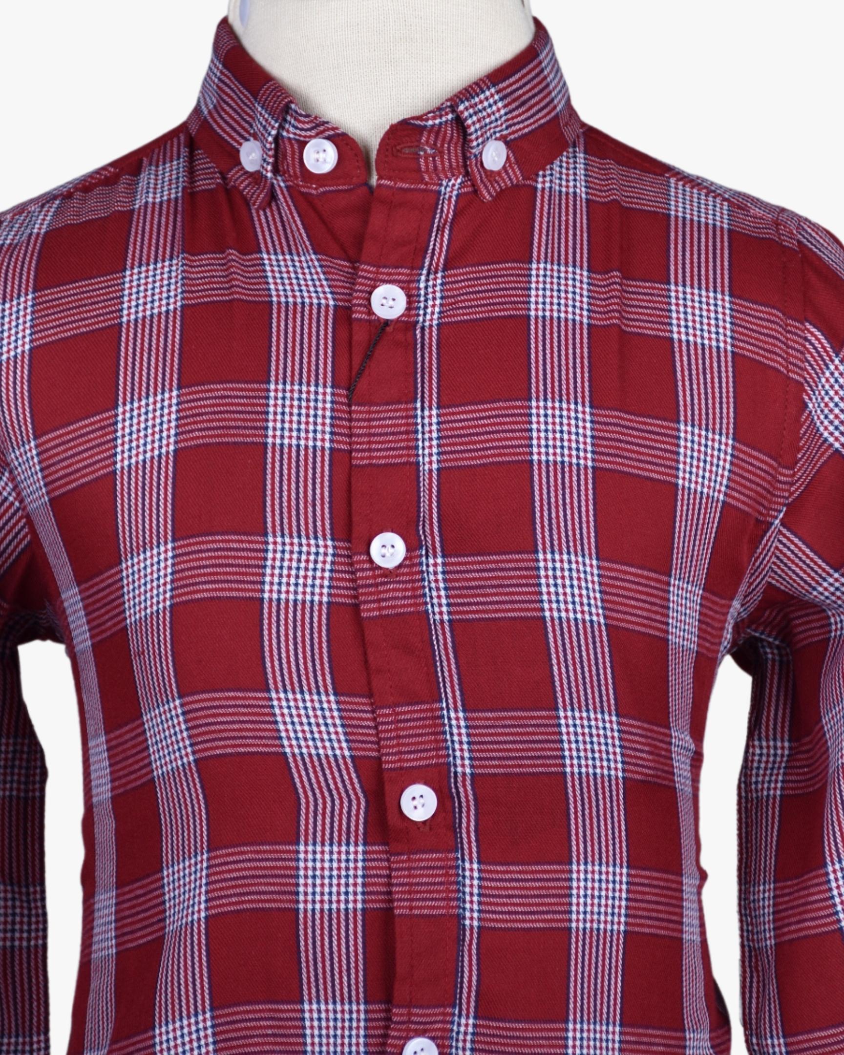 MAROON CHECK SHIRT