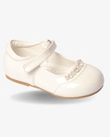 White Diamond Embellished Shoe girls shoe front view โ Little Giants