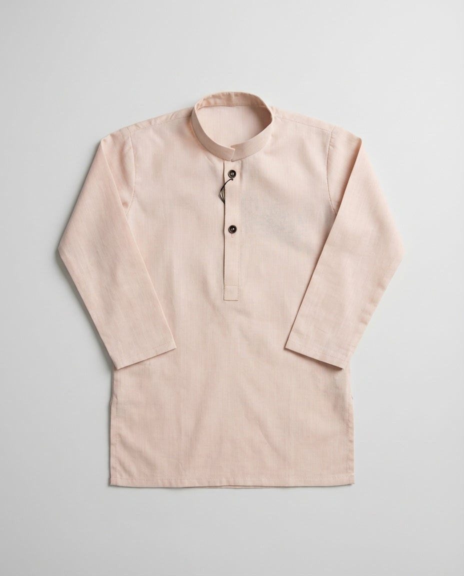 Blush Pink Minimalist Kurta for Boys — Kurta for Boys | Little Giants