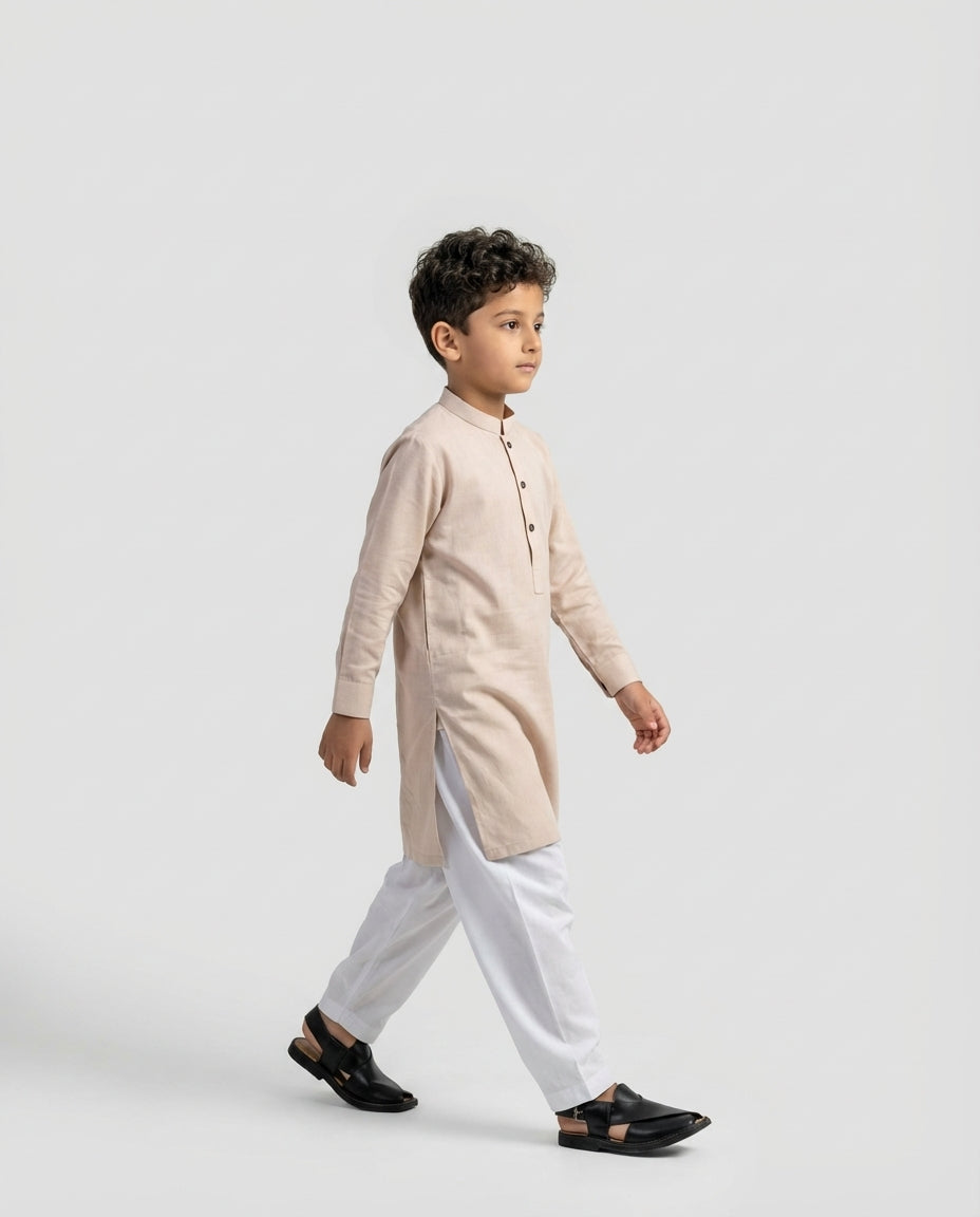 BLUSH PINK MINIMALIST KURTA
