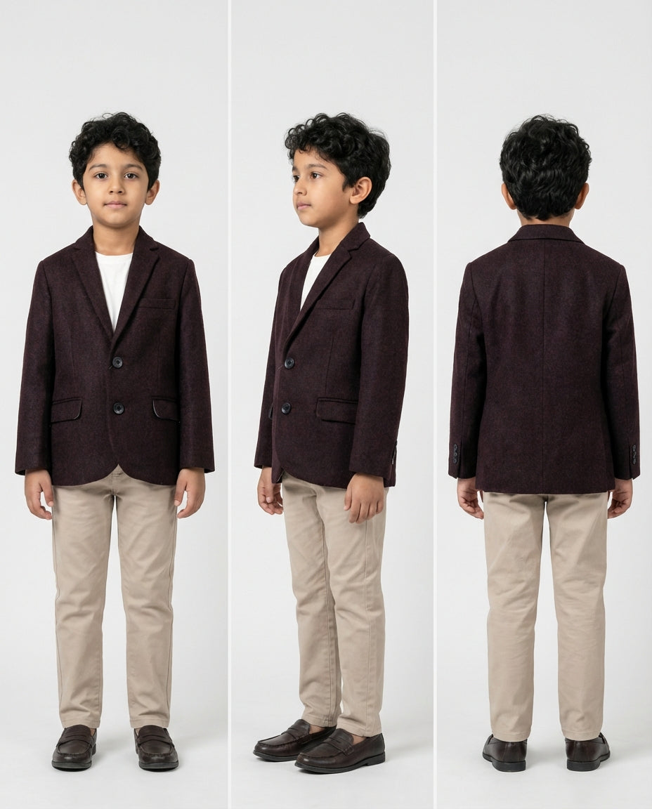 Chocolate Brown Blazer for Boys — Blazers for Boys — View 3 | Little Giants