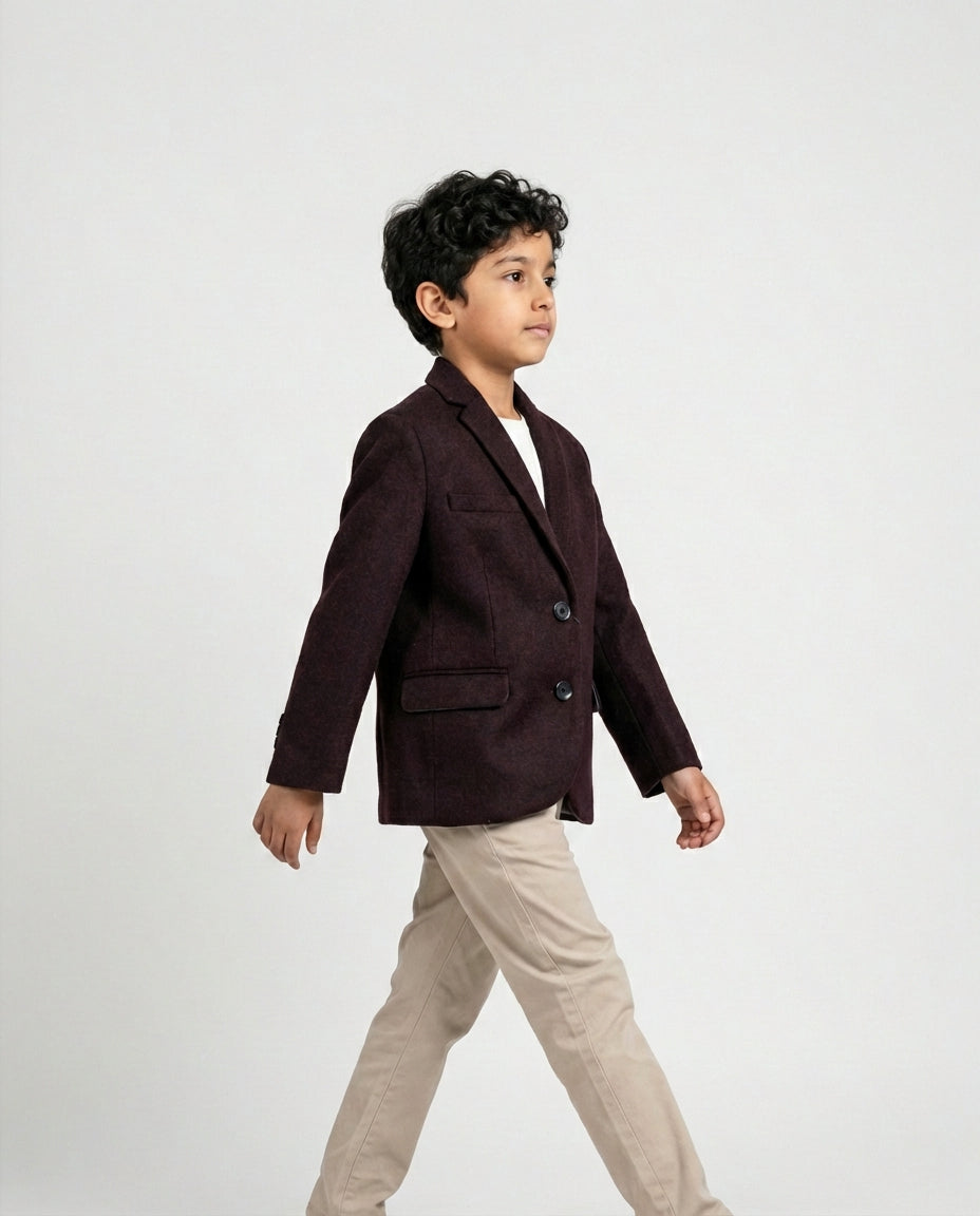 Chocolate Brown Blazer for Boys — Blazers for Boys — View 2 | Little Giants