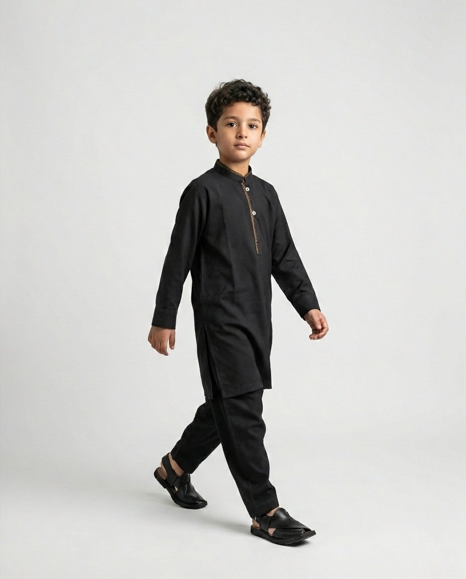 CLASSIC BLACK SHALWAR KAMEEZ