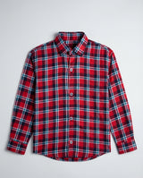 Classic Red Flannel Check Shirt for Boys — Casual Shirts for Boys | Little Giants