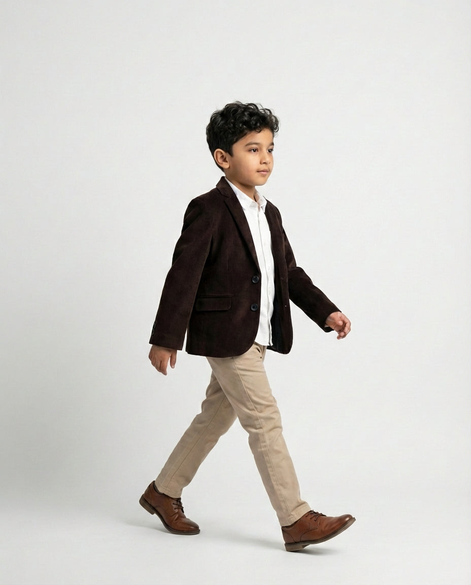 MAROON CORDUROY BLAZER