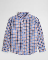 Essential Blue Orange Check Shirt for Boys — Casual Shirts for Boys | Little Giants