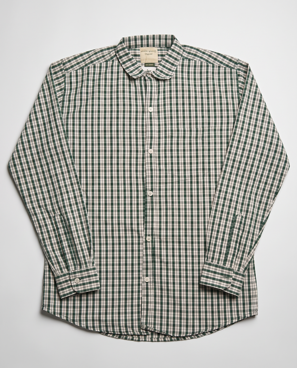 GREEN CHECKERED BUTTON UP
