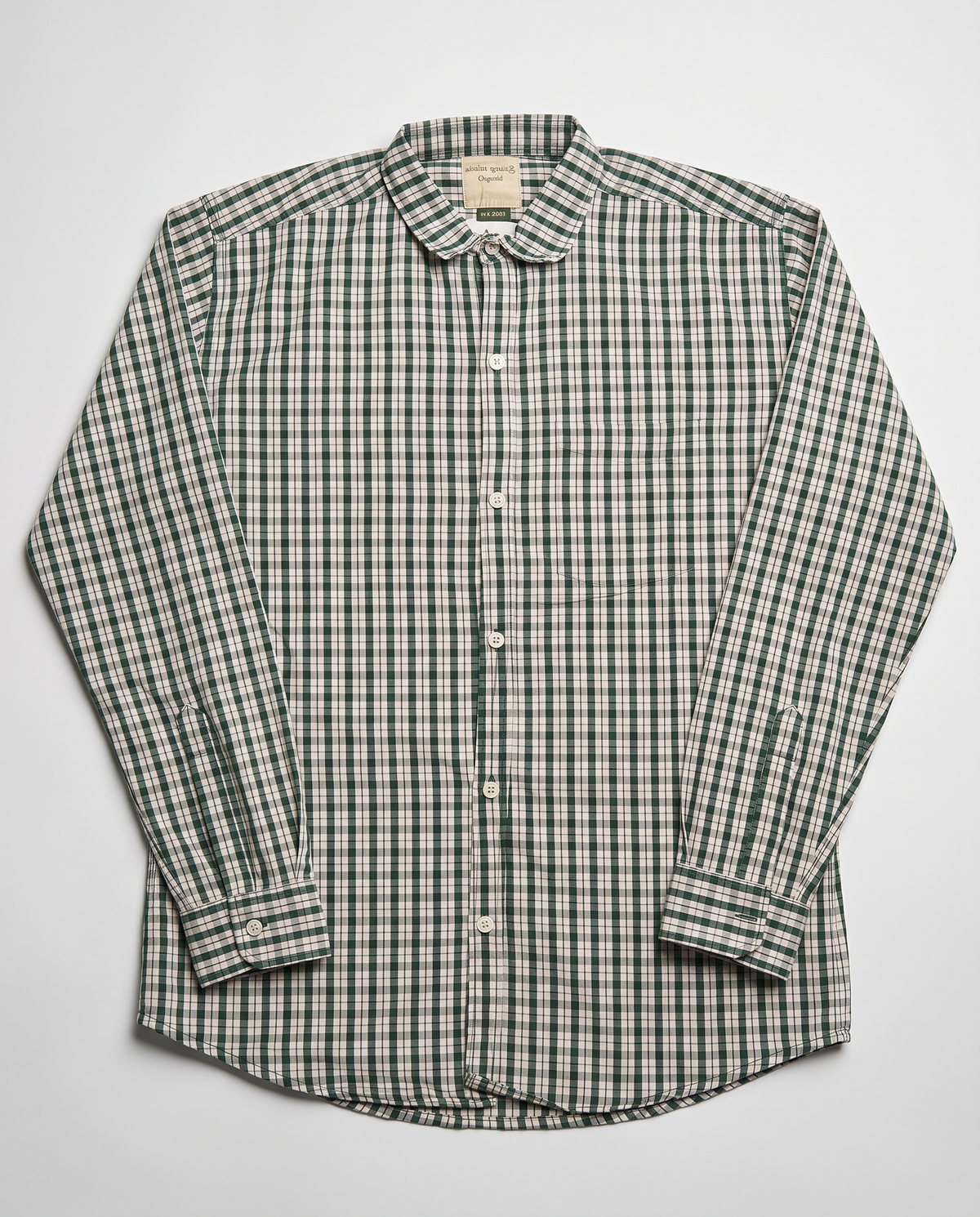 GREEN CHECKERED BUTTON UP