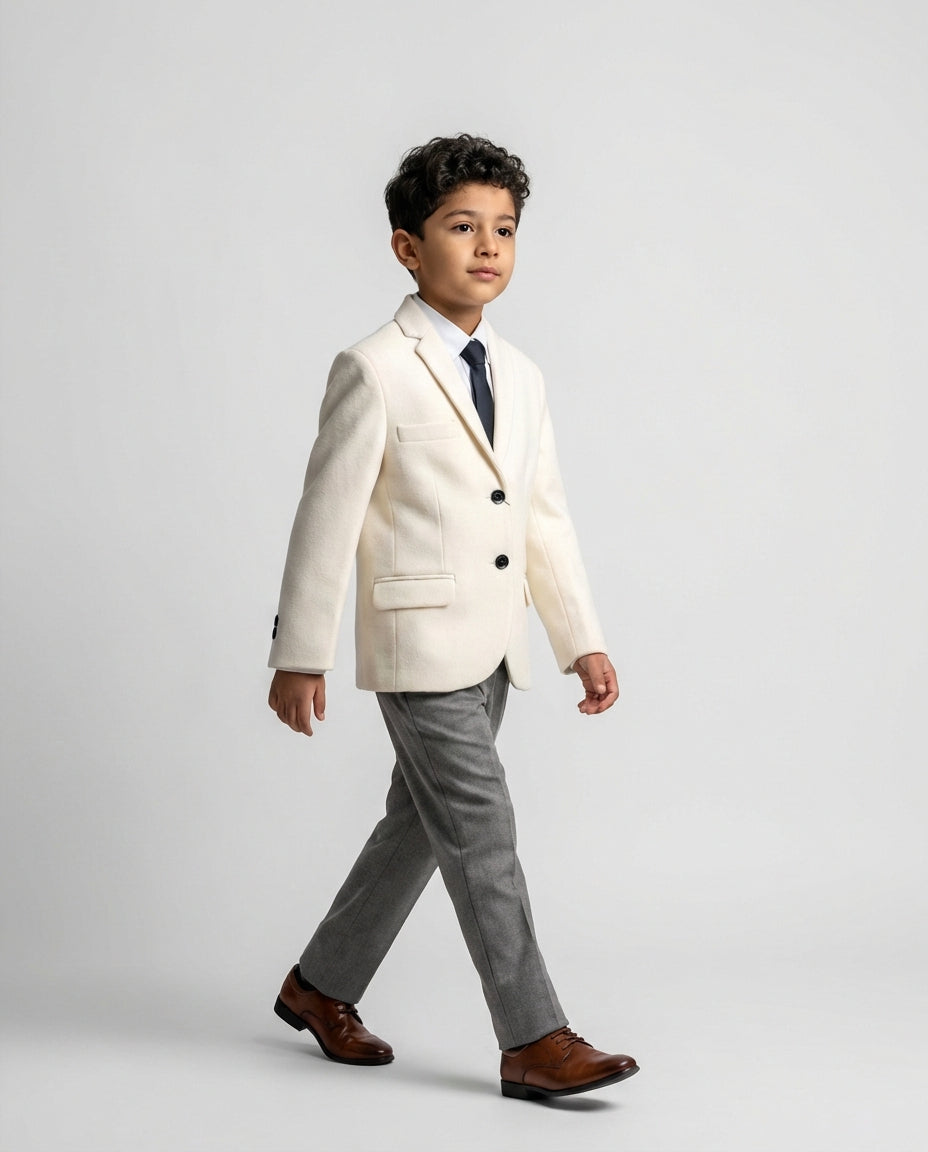 Cream Blazer for Boys — Blazers for Boys — View 2 | Little Giants