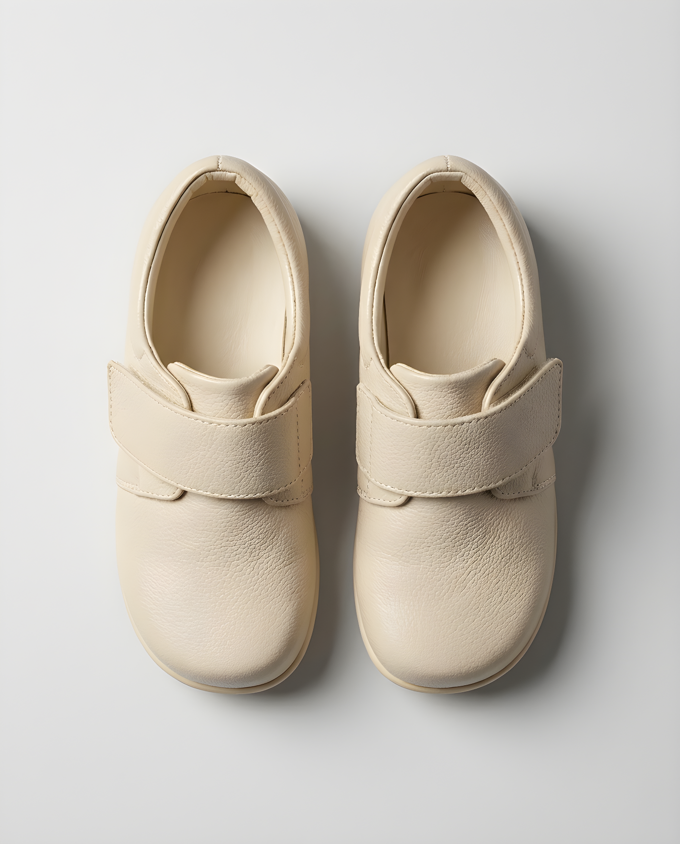 Boys ivory gloss strap monk shoe — sole view