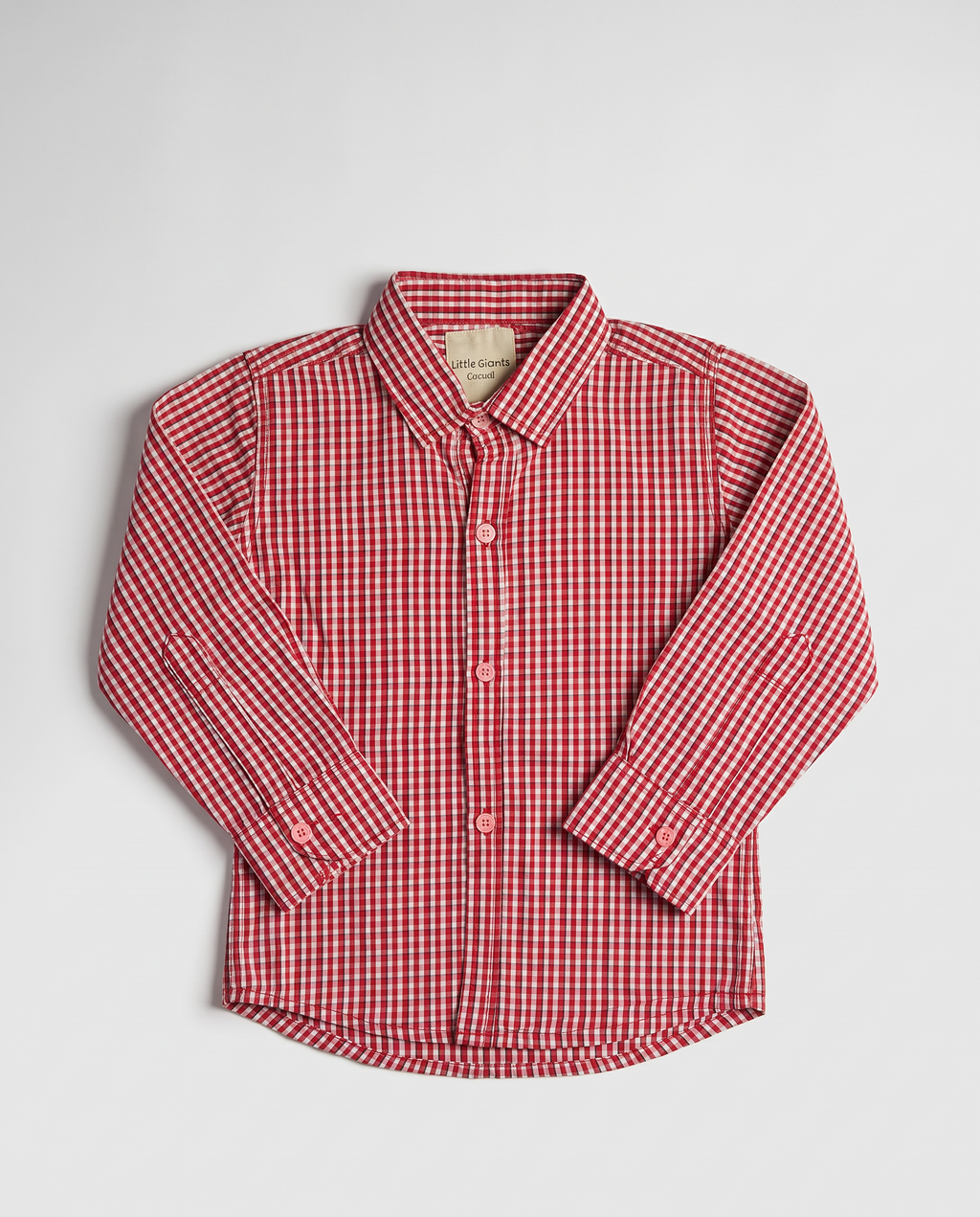 RED CHECKERED BUTTON UP
