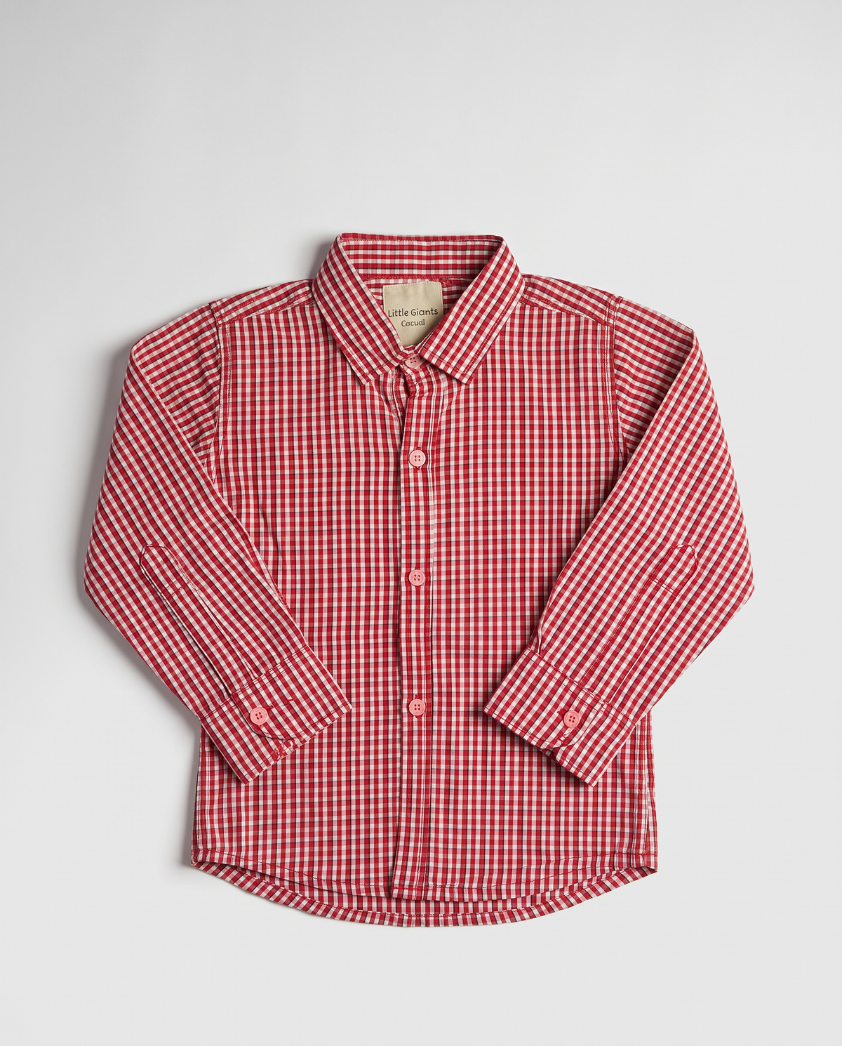 RED CHECKERED BUTTON UP