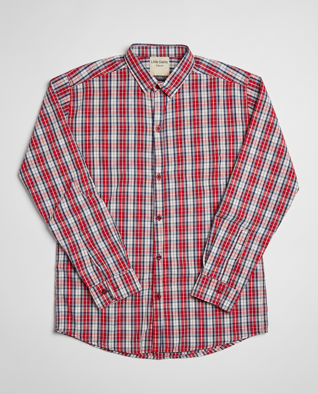 Red Plaid Button Up for Boys