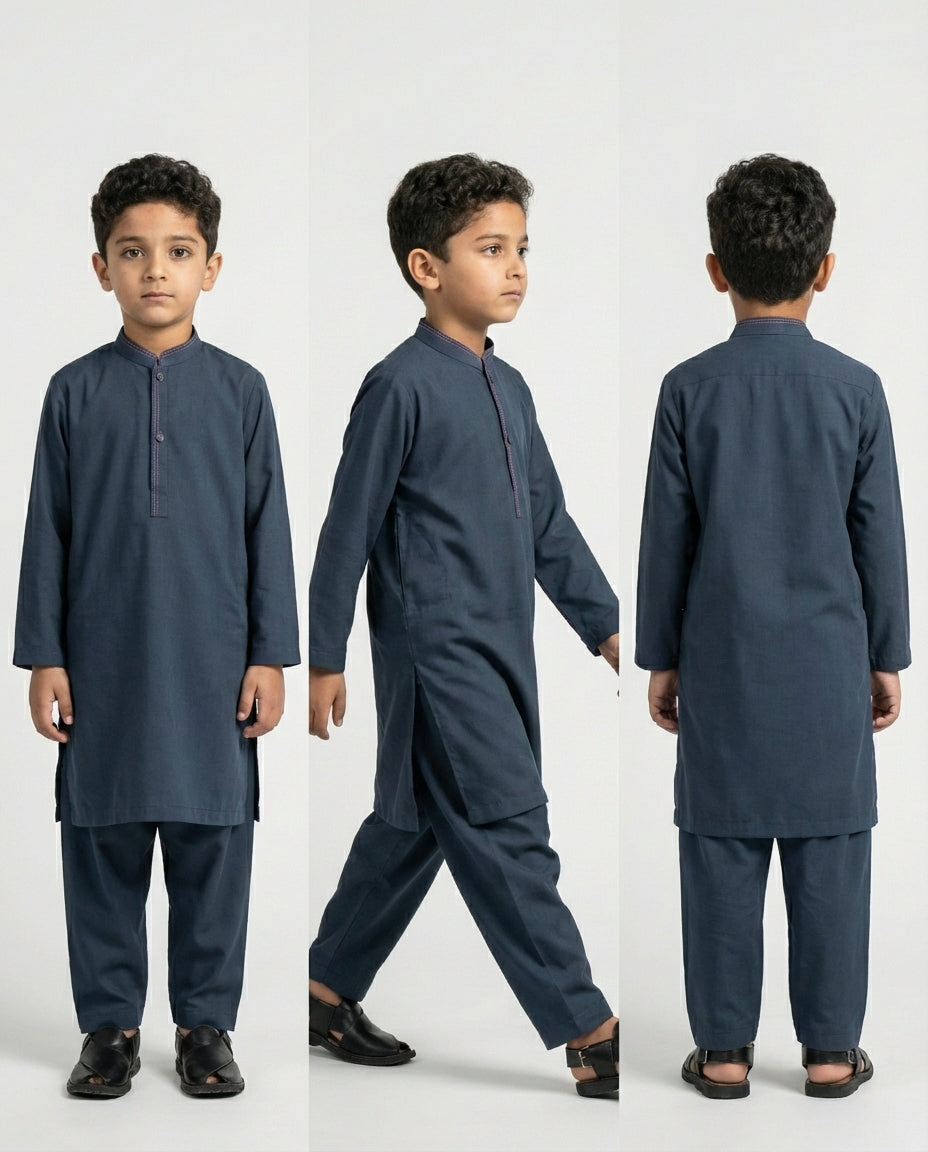 SLATE BLUE SHALWAR KAMEEZ