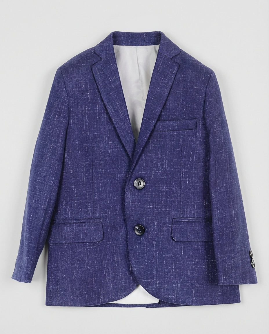 BLUE TEXTURED BLAZER