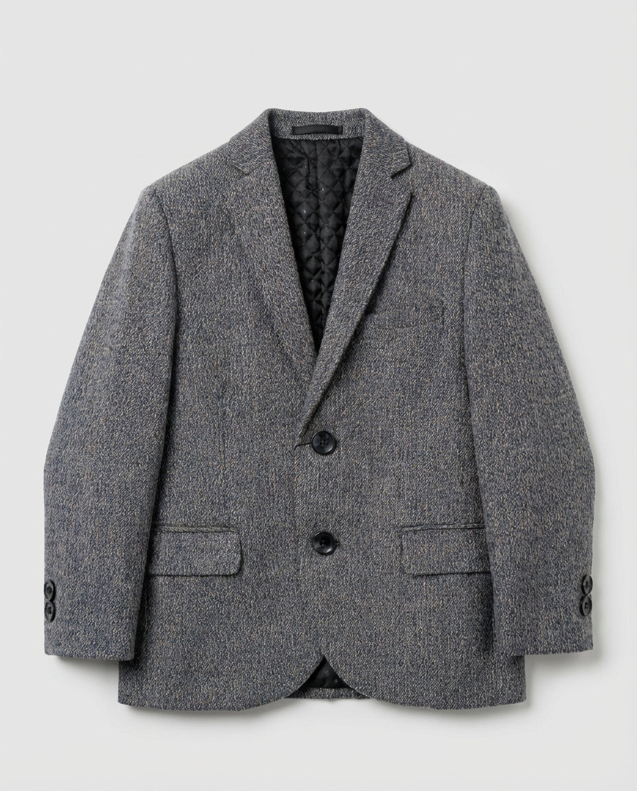 BLACK TEXTURED BLAZER