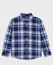 Navy Tartan Buttoned Shirt for Boys — Casual Shirts for Boys | Little Giants