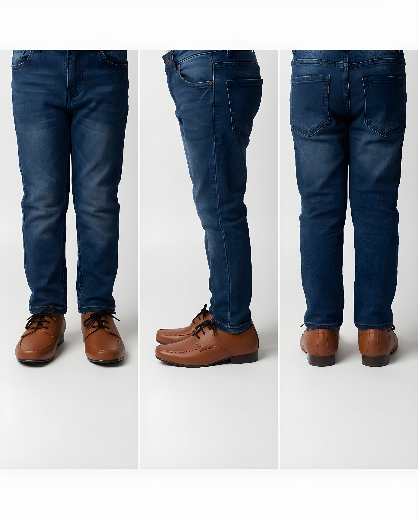 Boys cognac modern derby shoe — sole view