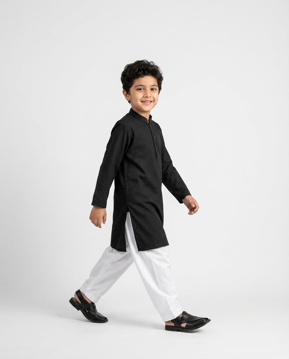 MIDNIGHT BLACK KURTA