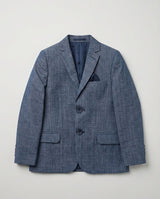 Blue Linen Blend Blazer for Boys — Blazers for Boys | Little Giants