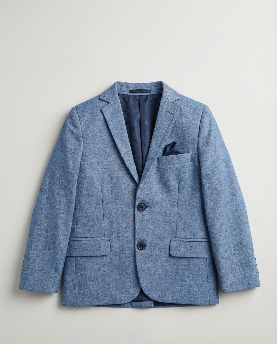 Sky Blue Pinstripe Blazer for Boys — Blazers for Boys | Little Giants