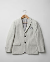 Light Grey Textured Blazer for Boys — Blazers for Boys | Little Giants