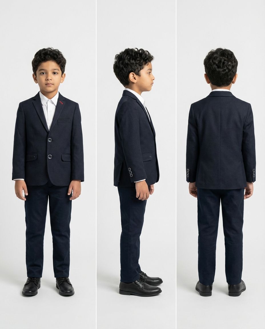 Midnight Navy Tailored Blazer for Boys — Classic Wedding