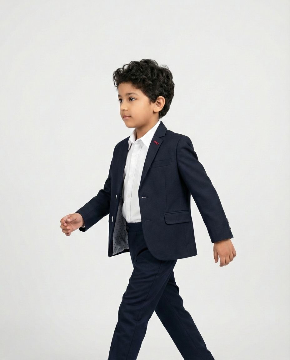 Midnight Navy Tailored Blazer for Boys — Blazers for Boys — View 2 | Little Giants