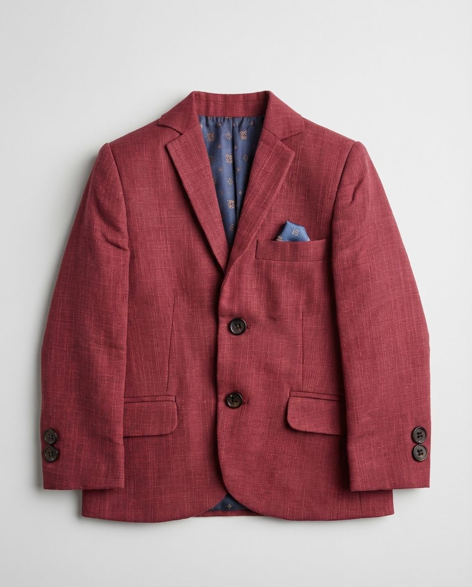 Crimson Red Tailored Blazer for Boys — Blazers for Boys | Little Giants