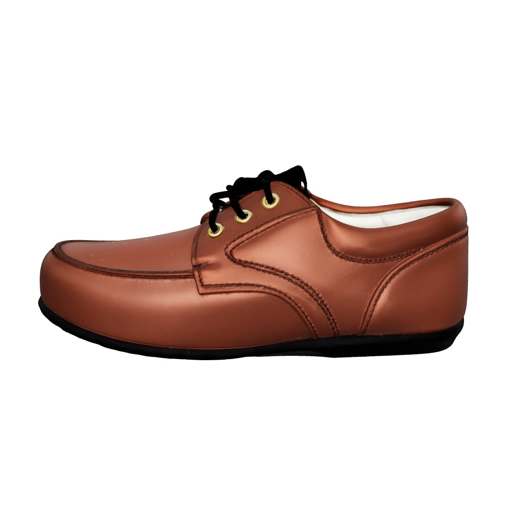 Cognac Leather Derby Shoe for Boys — Royal Matte Finish