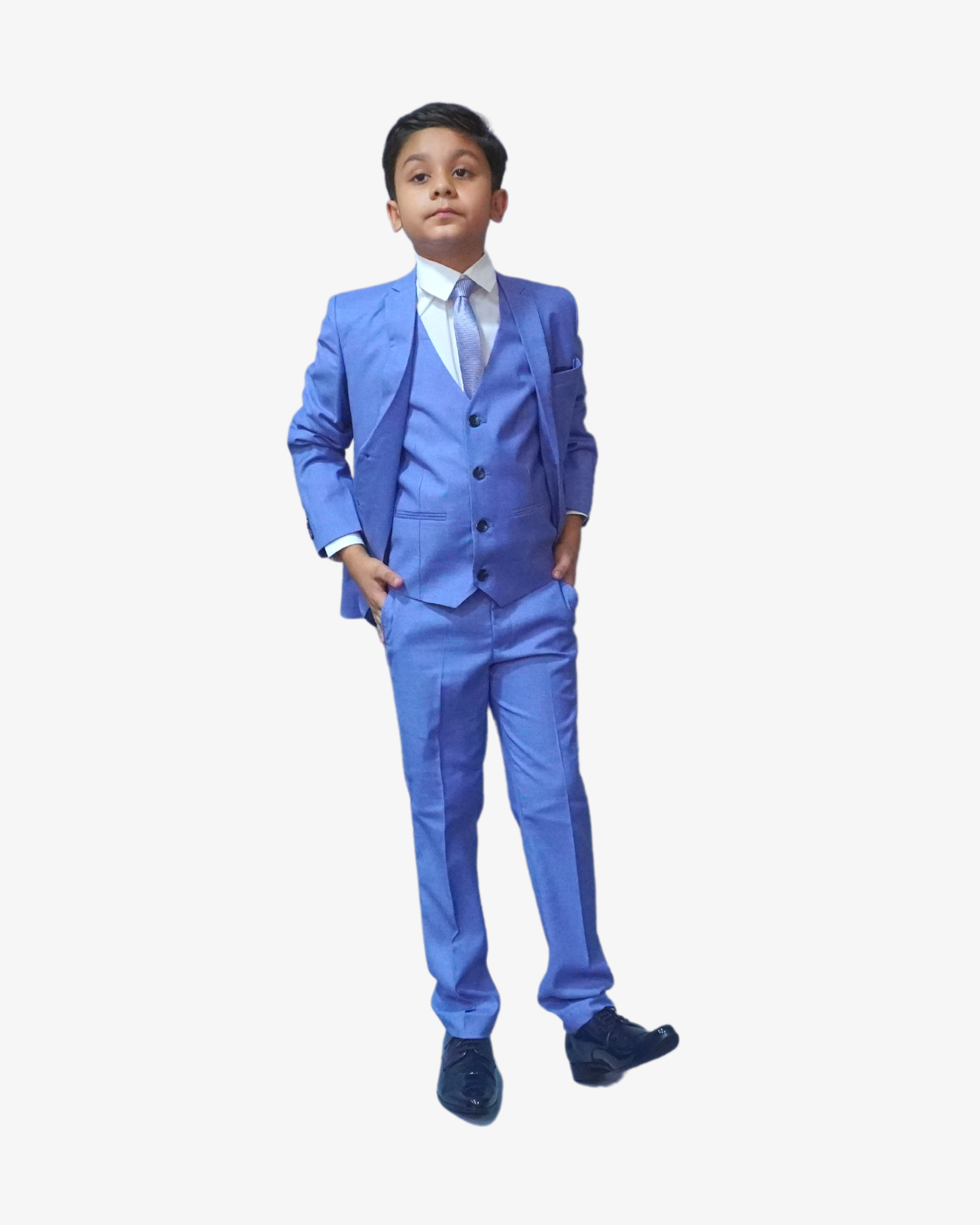 Ocean Blue 5-Piece Suit for Boys — Classic Wedding Set