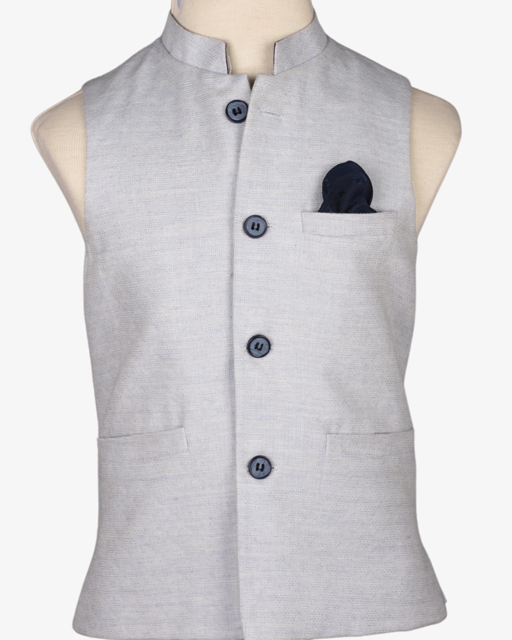 LIGHT STEEL GREY WAIST COAT