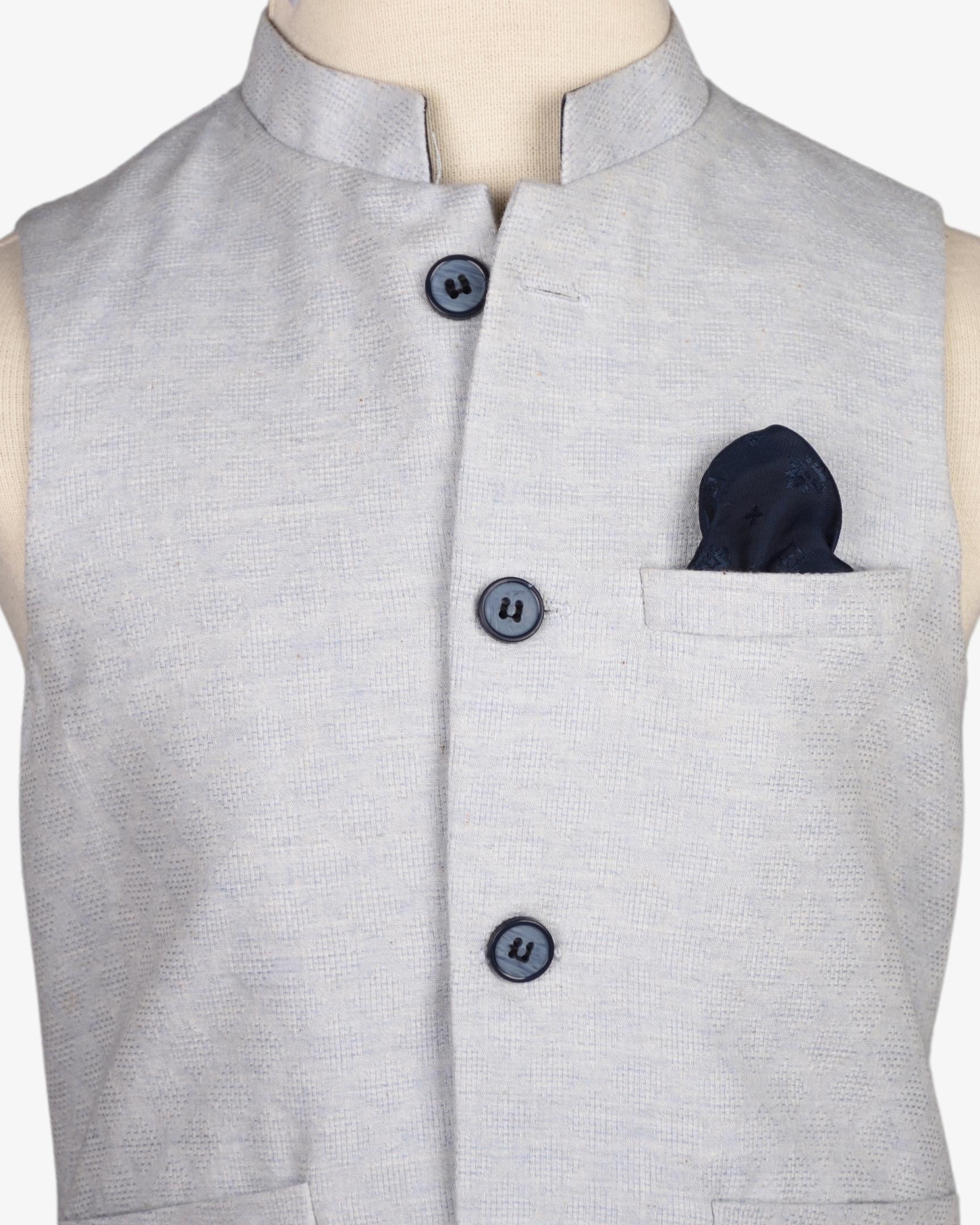LIGHT STEEL GREY WAIST COAT