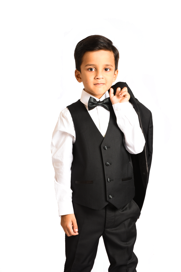 Classic Black Tuxedo Suit for Boys — Formal Wear for Boys — View 3 | Little Giants