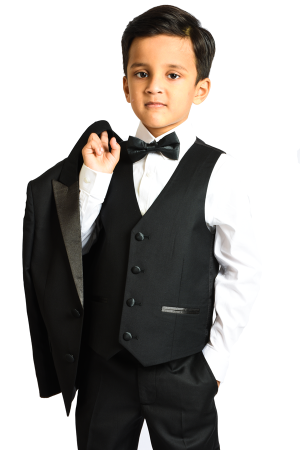 Classic Black Tuxedo Suit for Boys — Formal Wear for Boys — View 5 | Little Giants