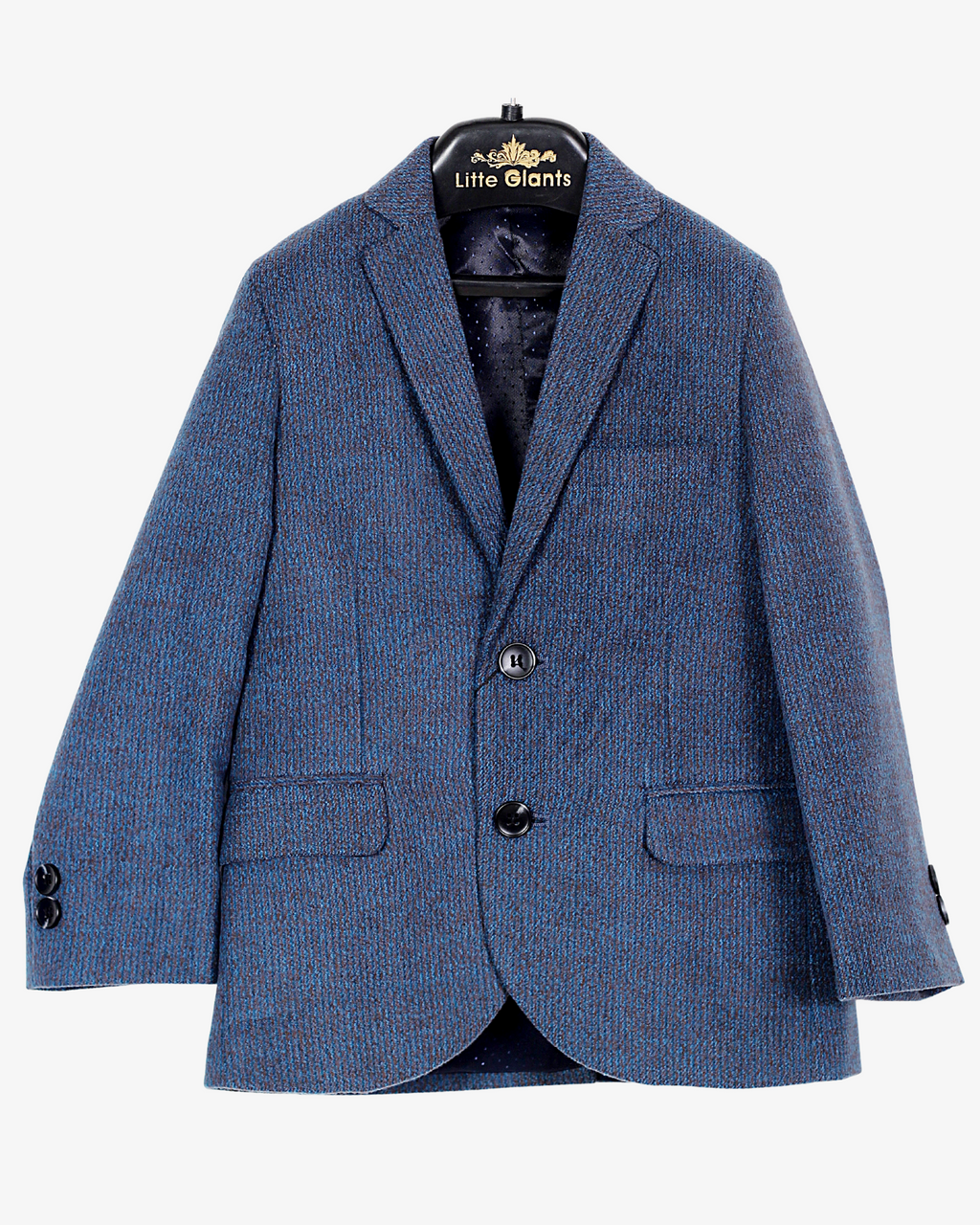 Blue Dotted Blazer for Boys — Blazers for Boys — View 5 | Little Giants