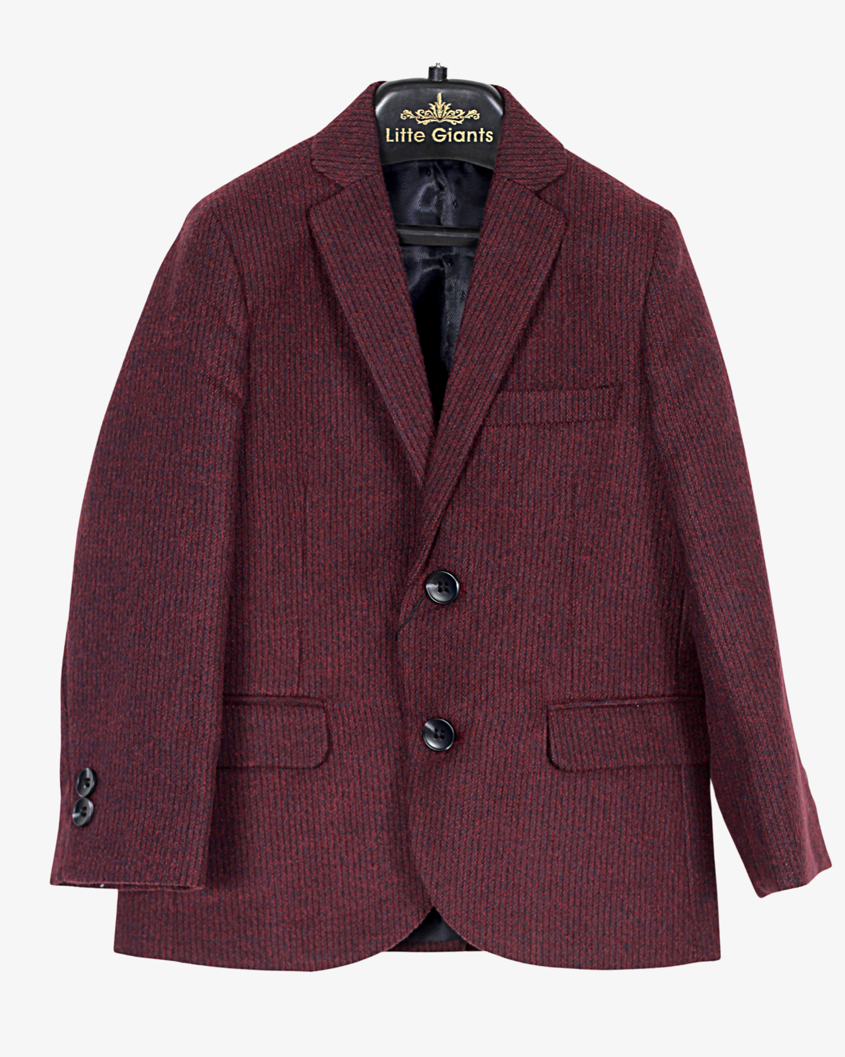 Burgundy Tweed Blazer for Boys — Blazers for Boys — View 5 | Little Giants
