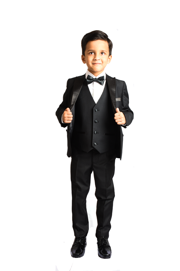 Classic Black Tuxedo Suit for Boys — Formal Wear for Boys — View 4 | Little Giants