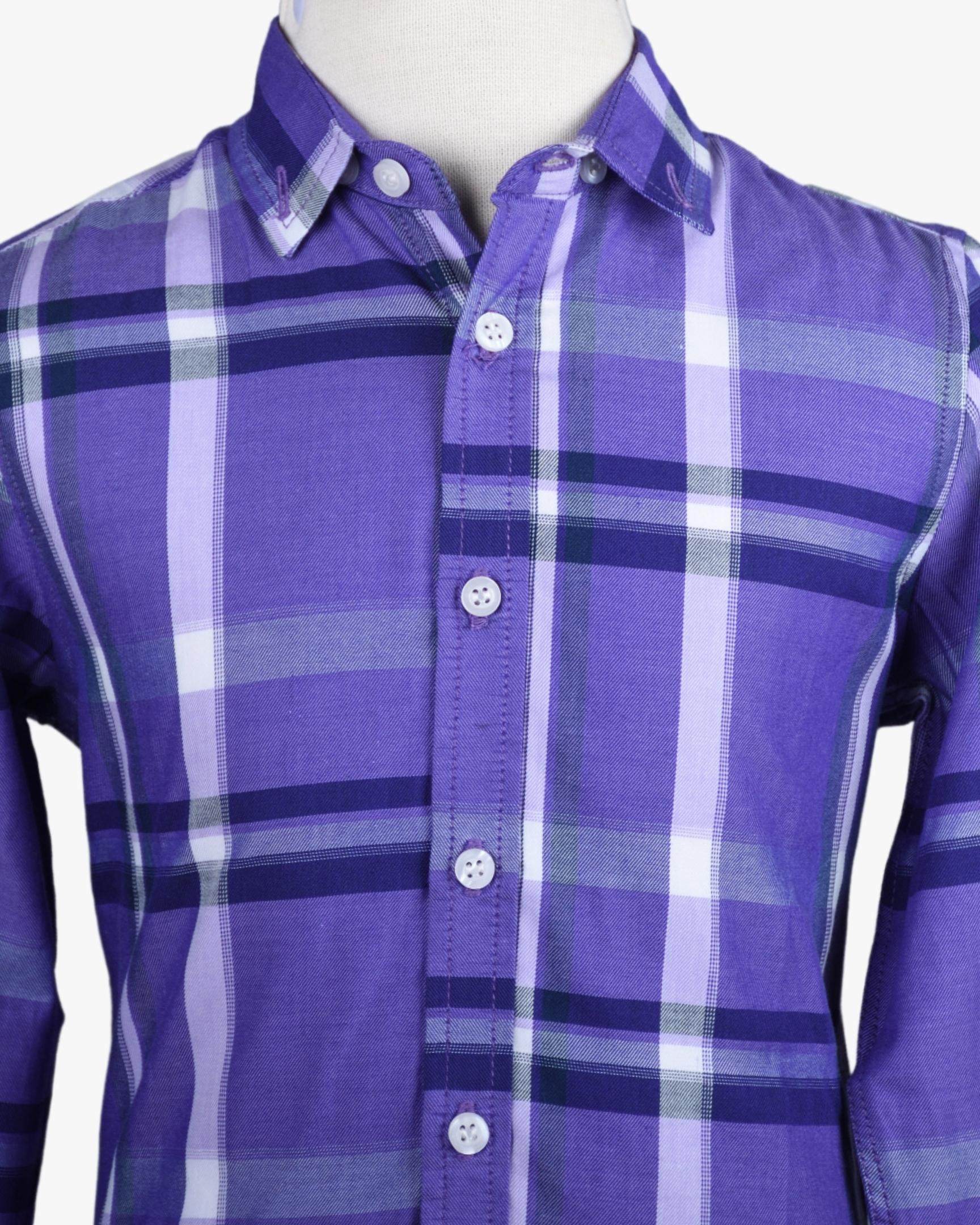 LOPSIDED PURPLE CHECK SHIRT