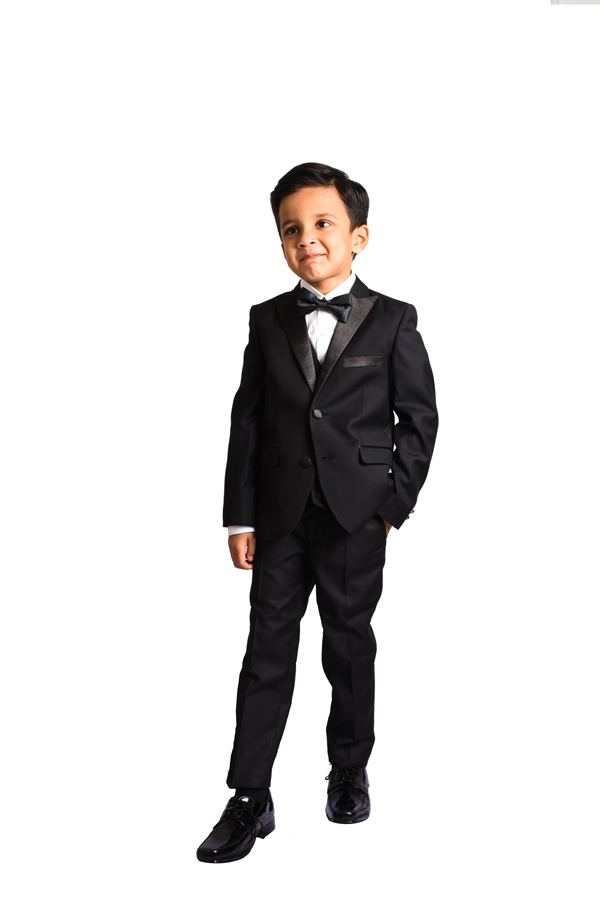 Classic Black Tuxedo Suit for Boys — Formal Wear for Boys — View 2 | Little Giants