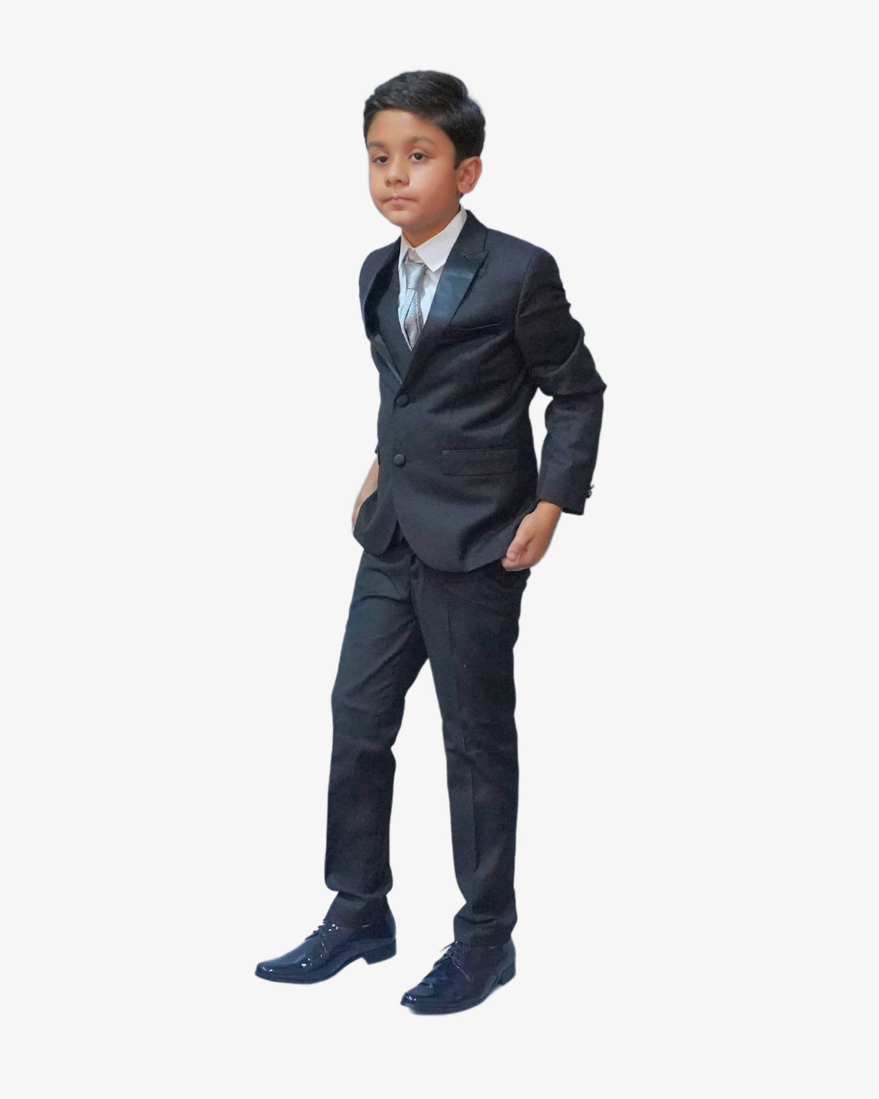 Black Tuxedo Suit for Boys — Formal Wear for Boys — View 3 | Little Giants