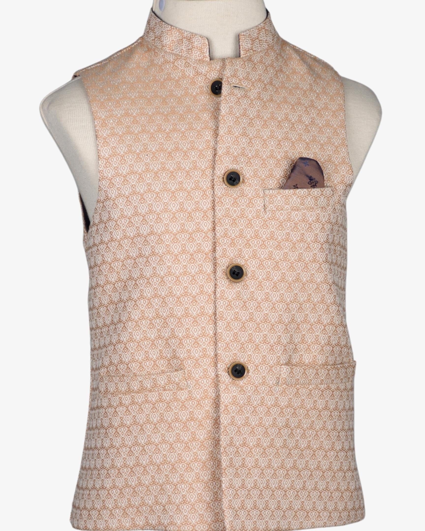 CAMEL TEXTURED WAIST COAT